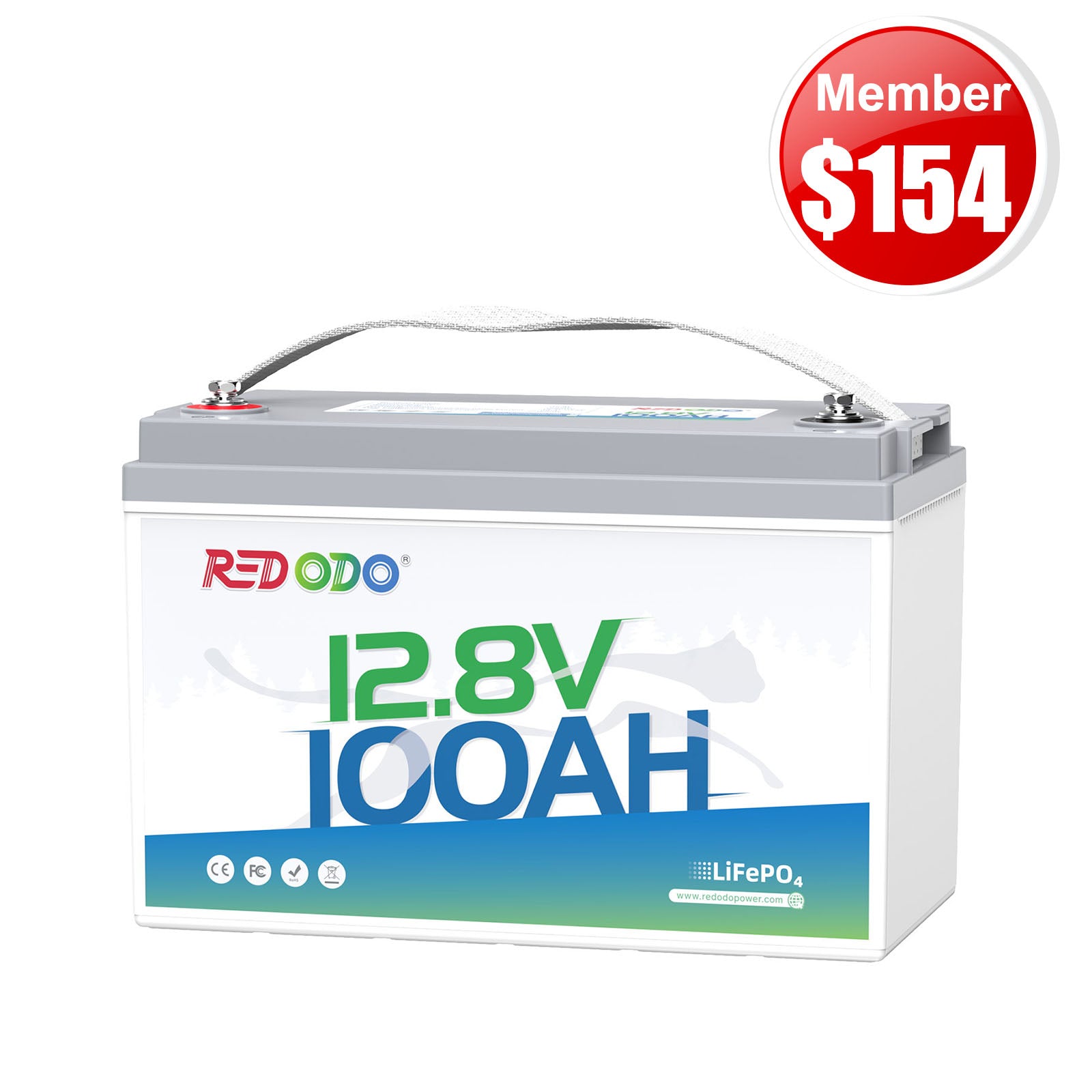 【Limited Flash Sale - Member Price $154】Redodo 12V 100Ah Lithium Battery, the most Affordable LiFePO4 Battery