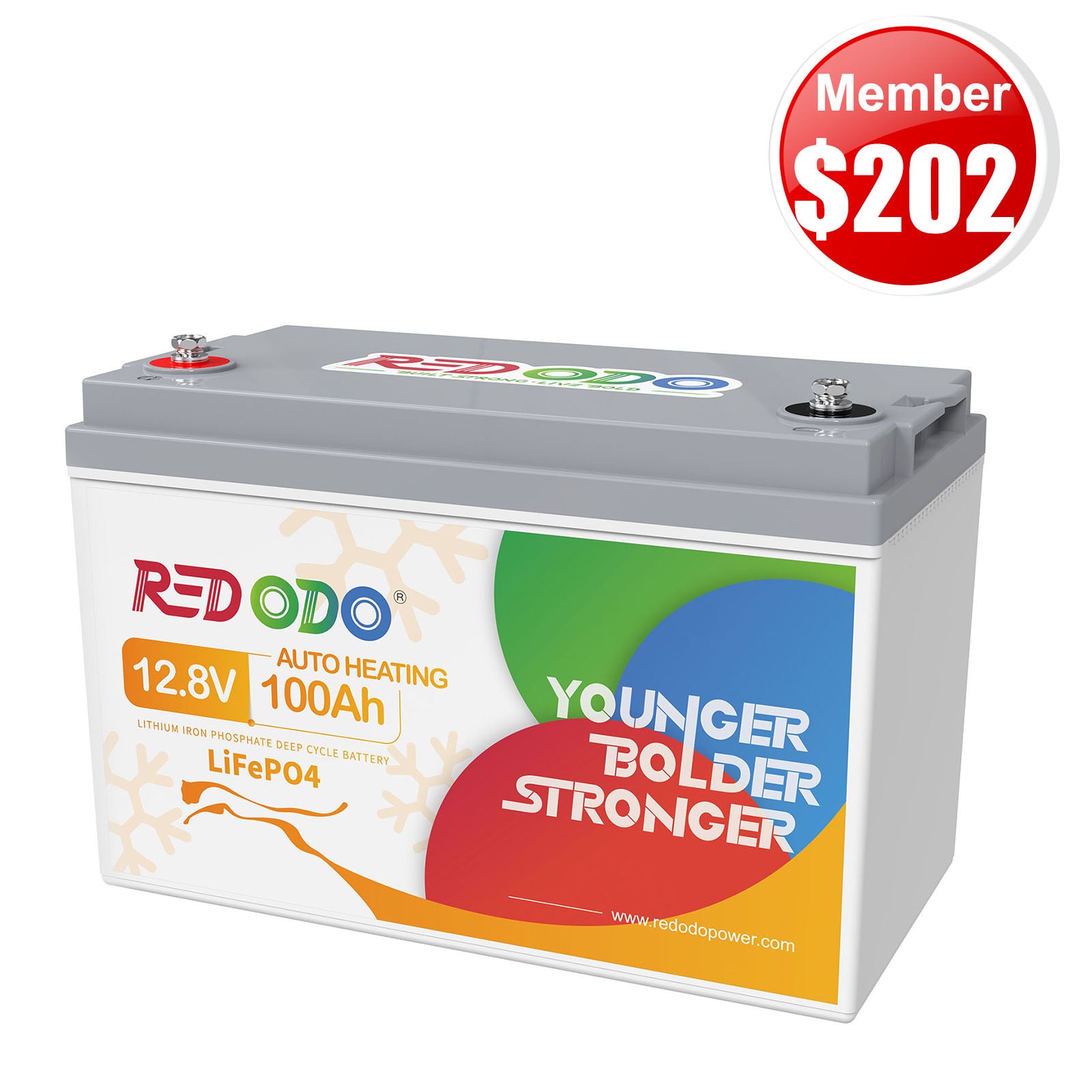 🎄【Limited Flash Sale - Xmas Member Price $202】Redodo 12V 100Ah Self-Heating Deep Cycle Lithium Battery