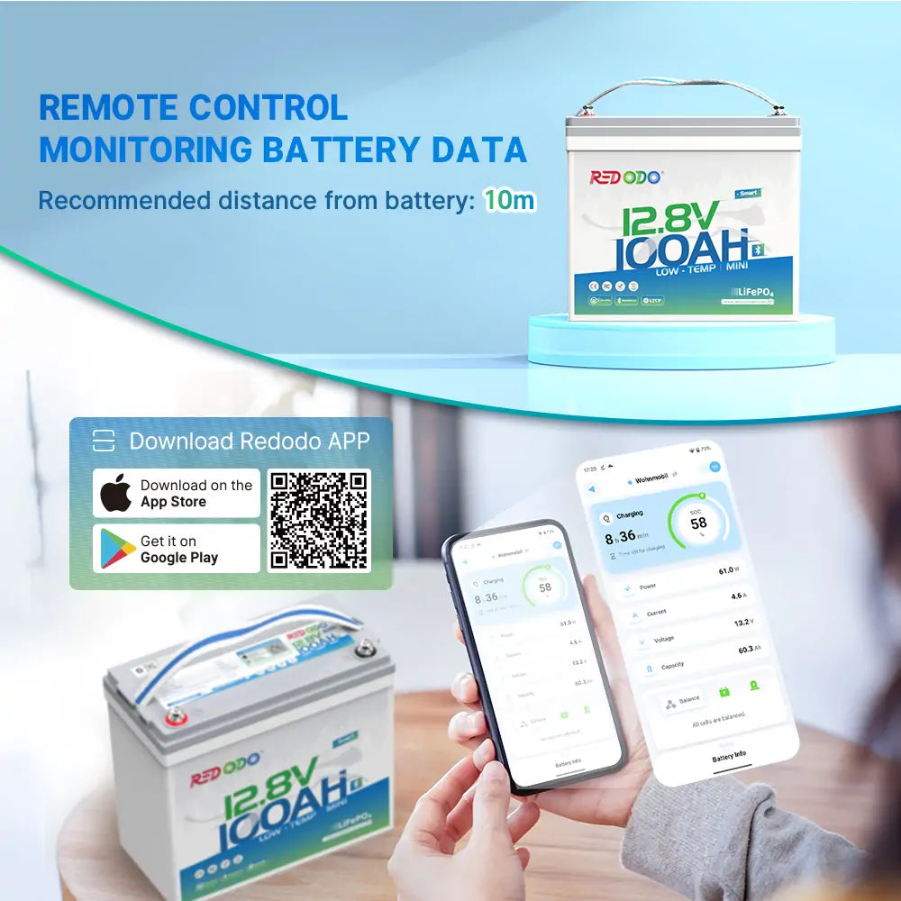 12V 100ah lithium ion battery with Bluetooth monitoring