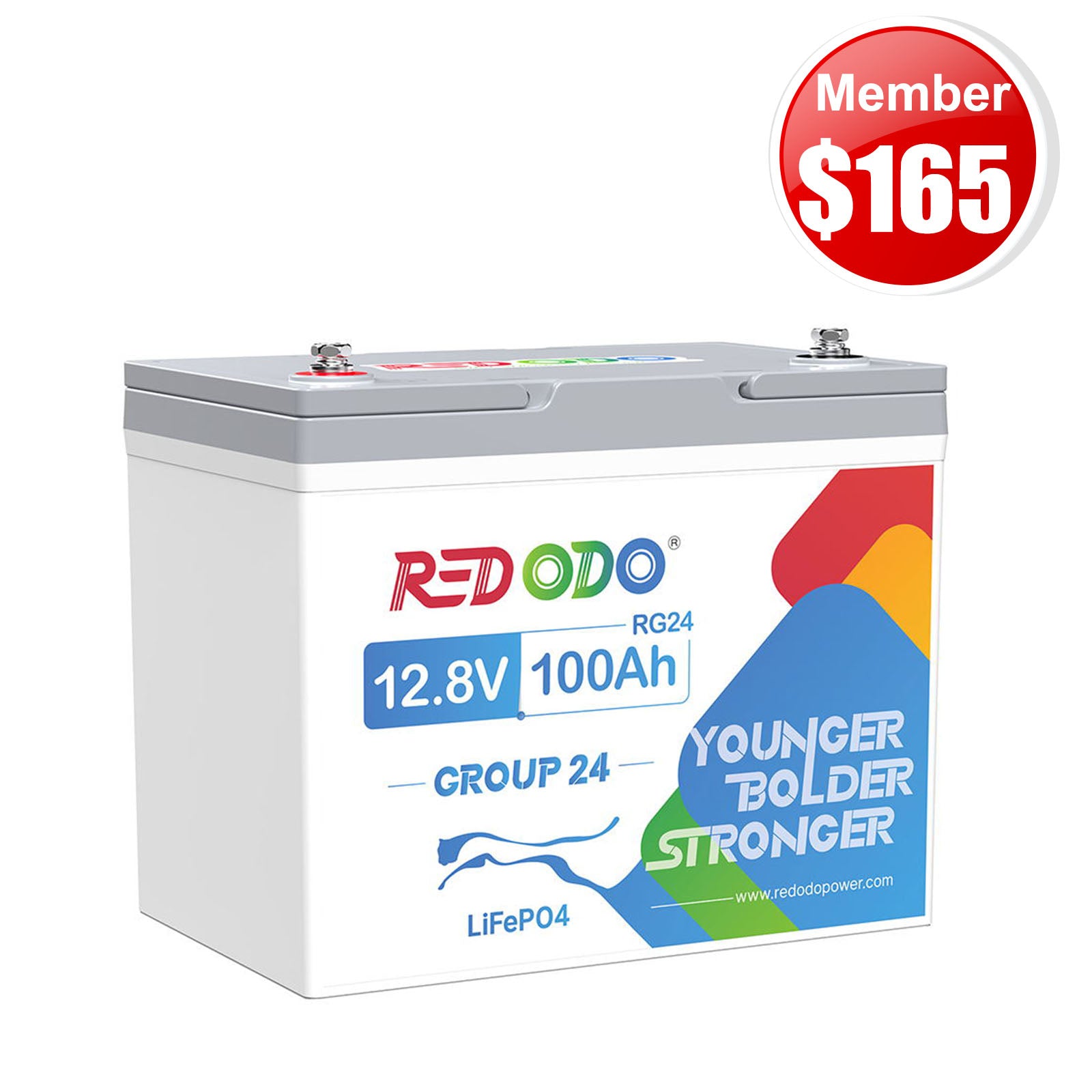 🎄【Xmas Member Price $165】Redodo 12V 100Ah Group 24 LiFePO4 Deep Cycle Battery