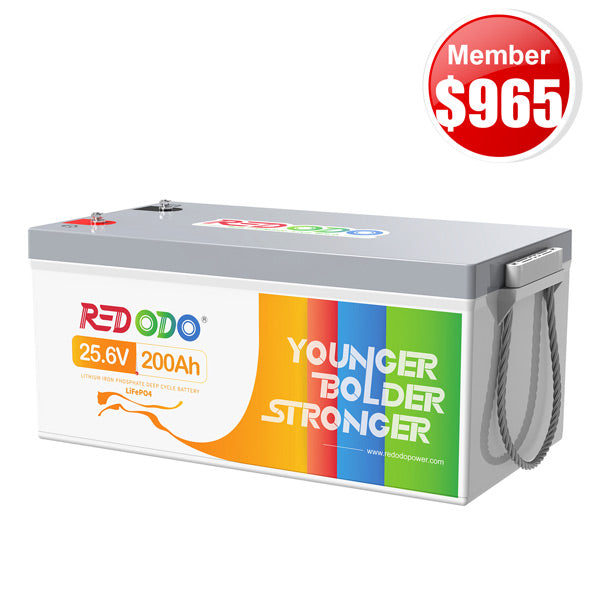 ⚡【Membership Price $965】Redodo 24V 200Ah LiFePO4 Lithium Battery | 5.12kWh & 5.12kW