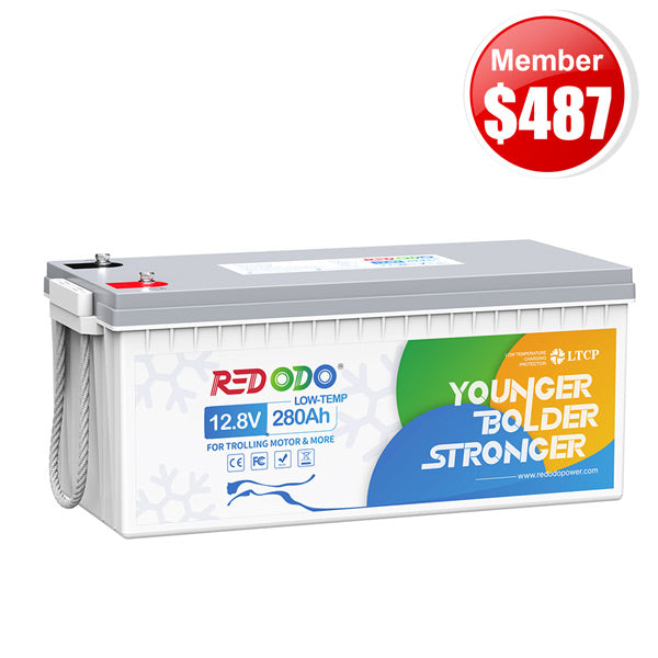 ⚡【Membership Price $487】Redodo 12V 280Ah LiFePO4 Deep Cycle Battery with Low Temp Cutoff Protection