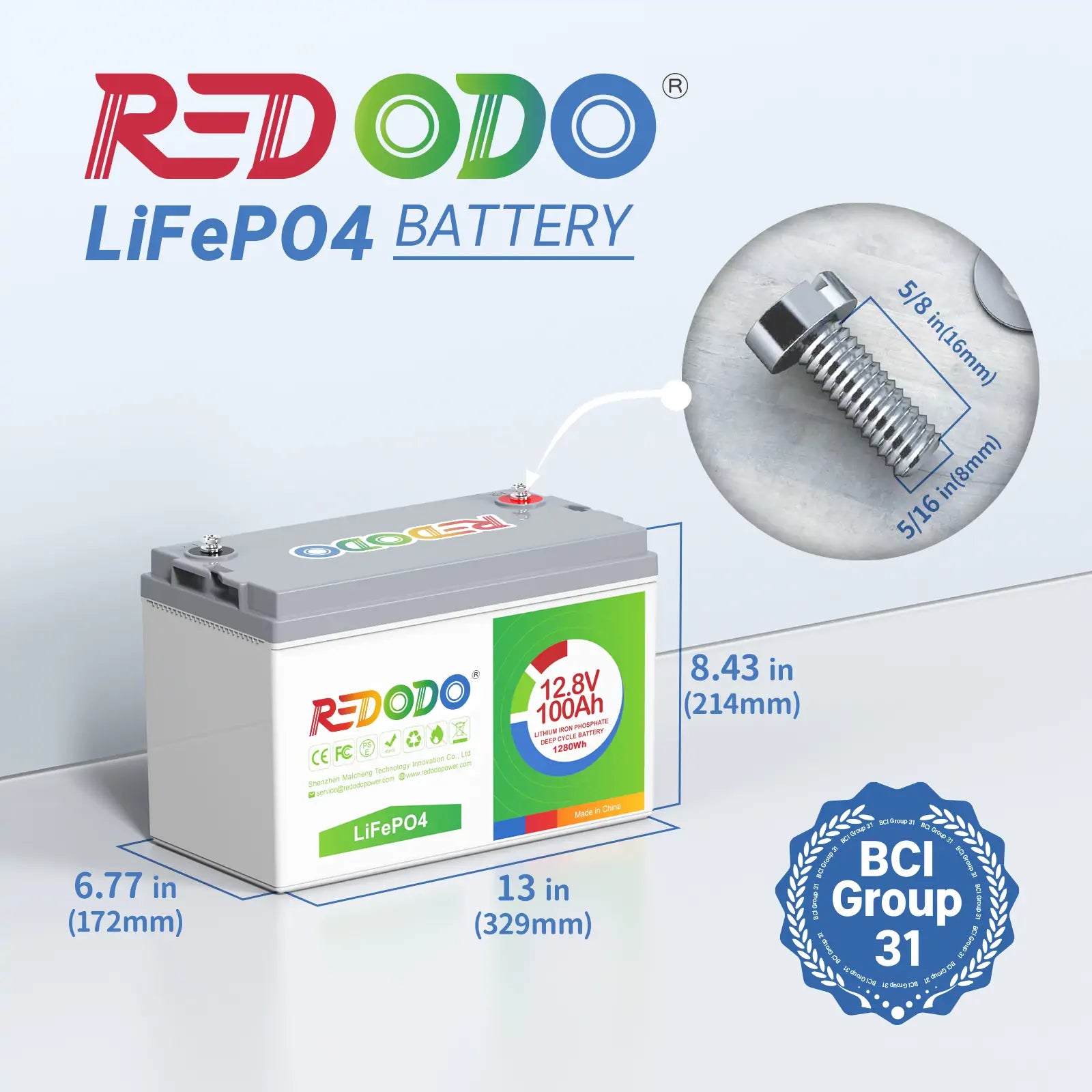 Batería Litio LiFePO4 Victron 12.8V 100Ah Smart
