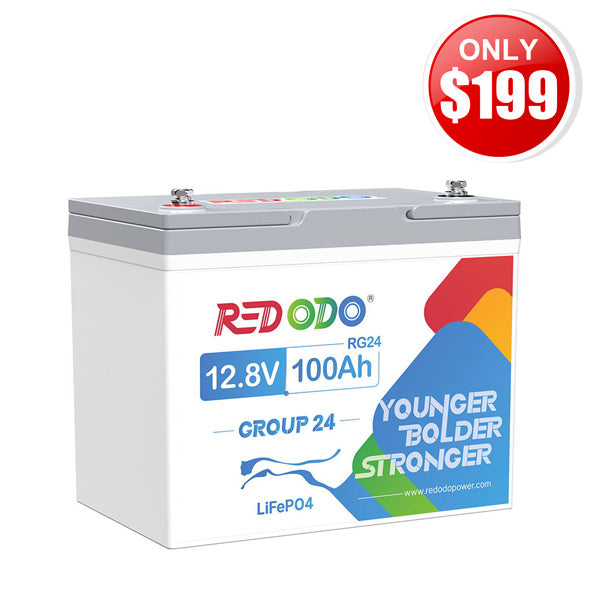 【48-Hour Flash Sale】Redodo 12V 100Ah group 24 Deep Cycle Battery