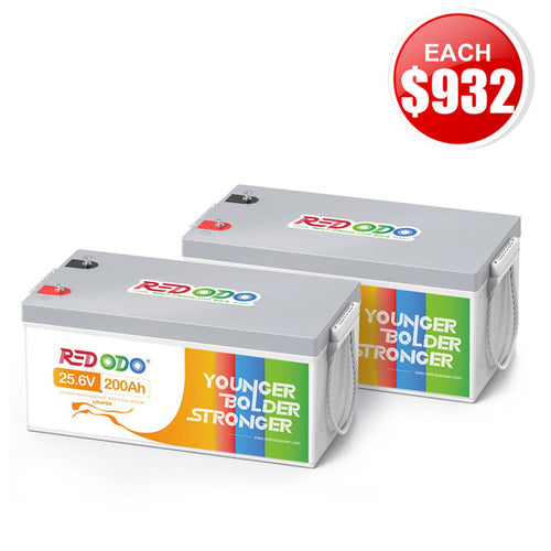 【Only $983】Redodo 24V 200Ah LiFePO4 Lithium Battery | 5.12kWh & 5.12kW