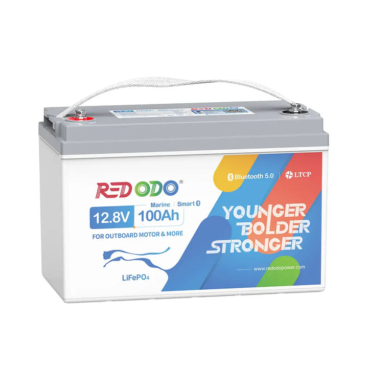 Redodo 12V 100Ah marine battery for trolling motor and outboard motor