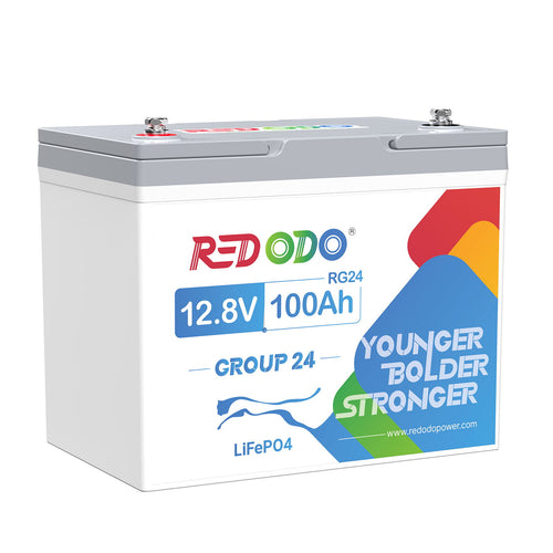 Redodo 12V 100Ah group 24 Deep Cycle Battery