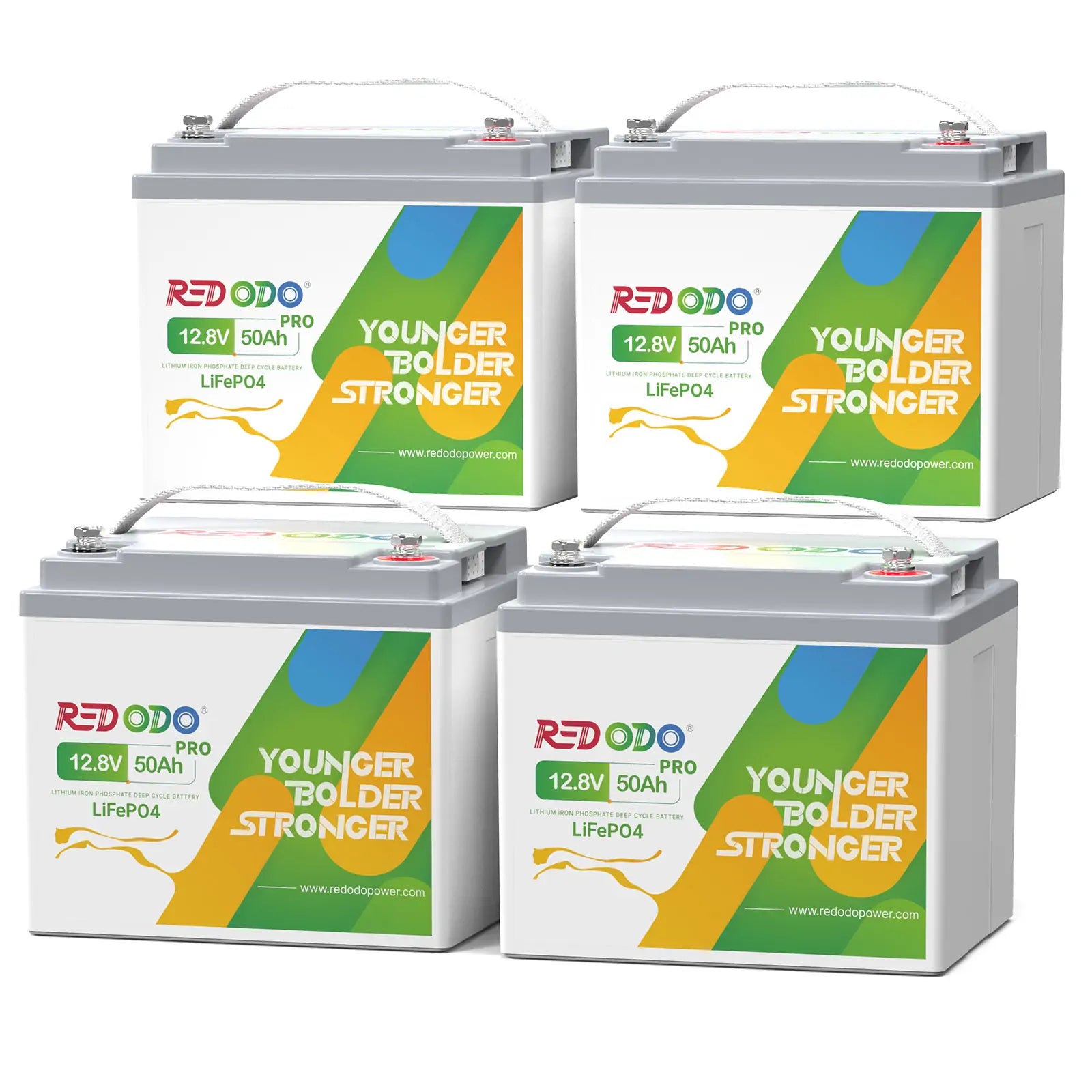 4 pack of Redodo 12V 50Ah Lithium Batteries