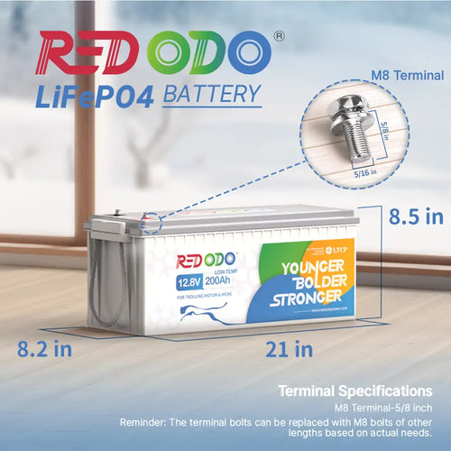 the dimension of Redodo 12V 200ah Deep Cycle Battery