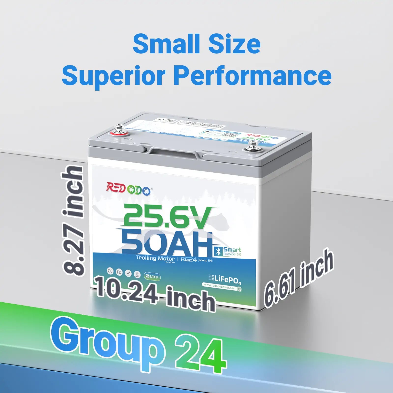 24V 50Ah Group 24 battery size