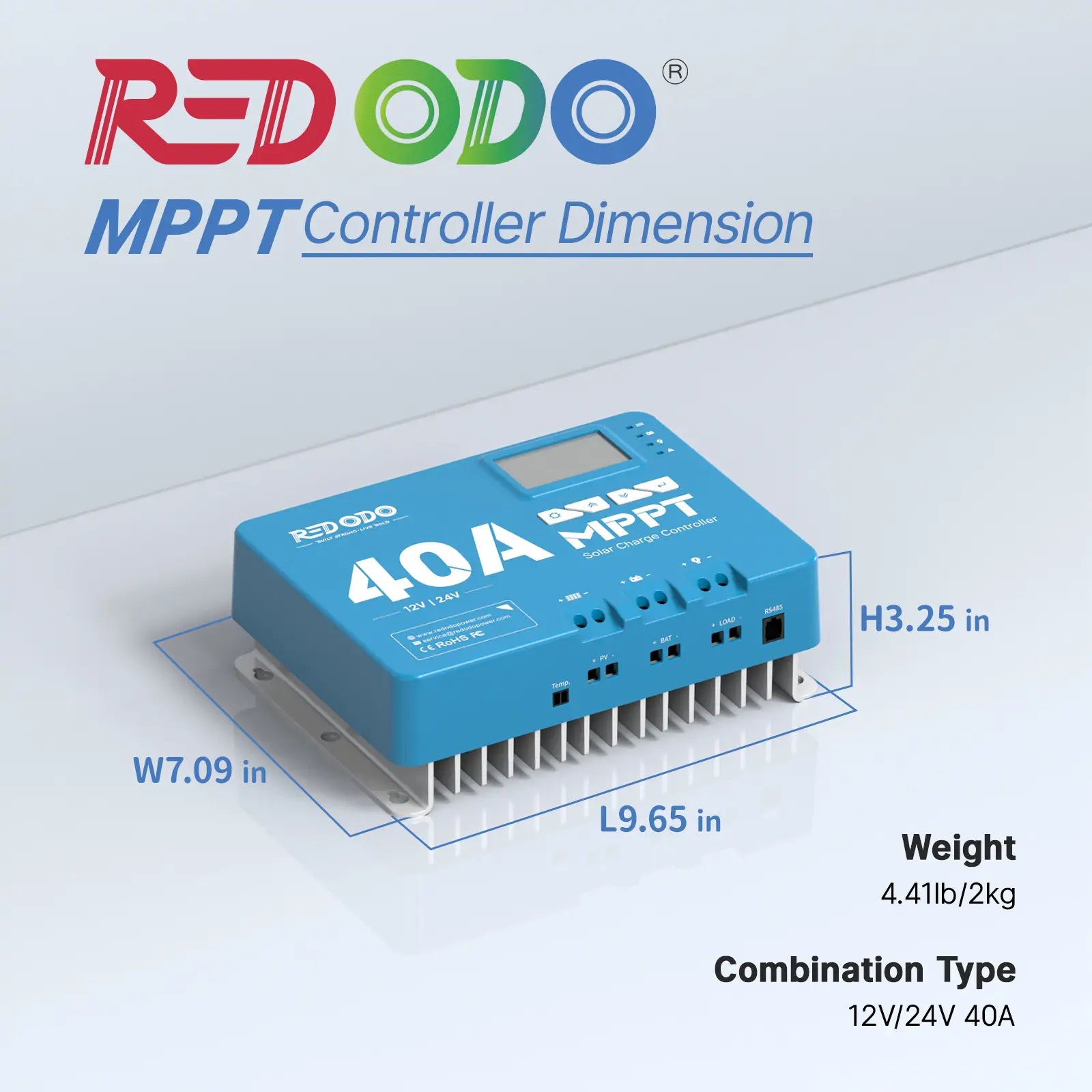 Redodo 40A MPPT 12V/24V Solar Charge Controller