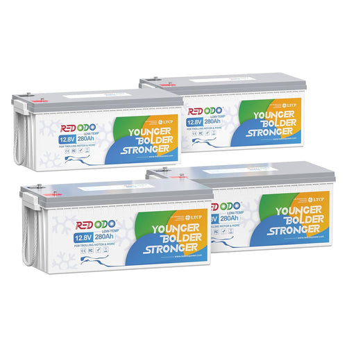 【48 Hours Flash Sale】Redodo 12V 280Ah LiFePO4 Deep Cycle Battery with Low Temp Cutoff Protection