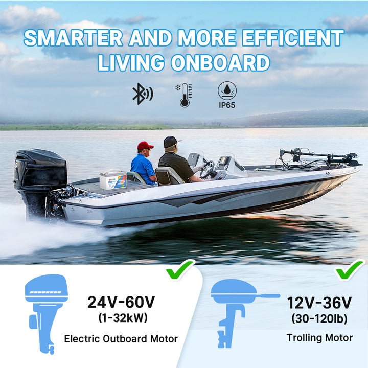 LiFePO4 Electric Outboard Motor Marine battery with Bluetooth monitoring