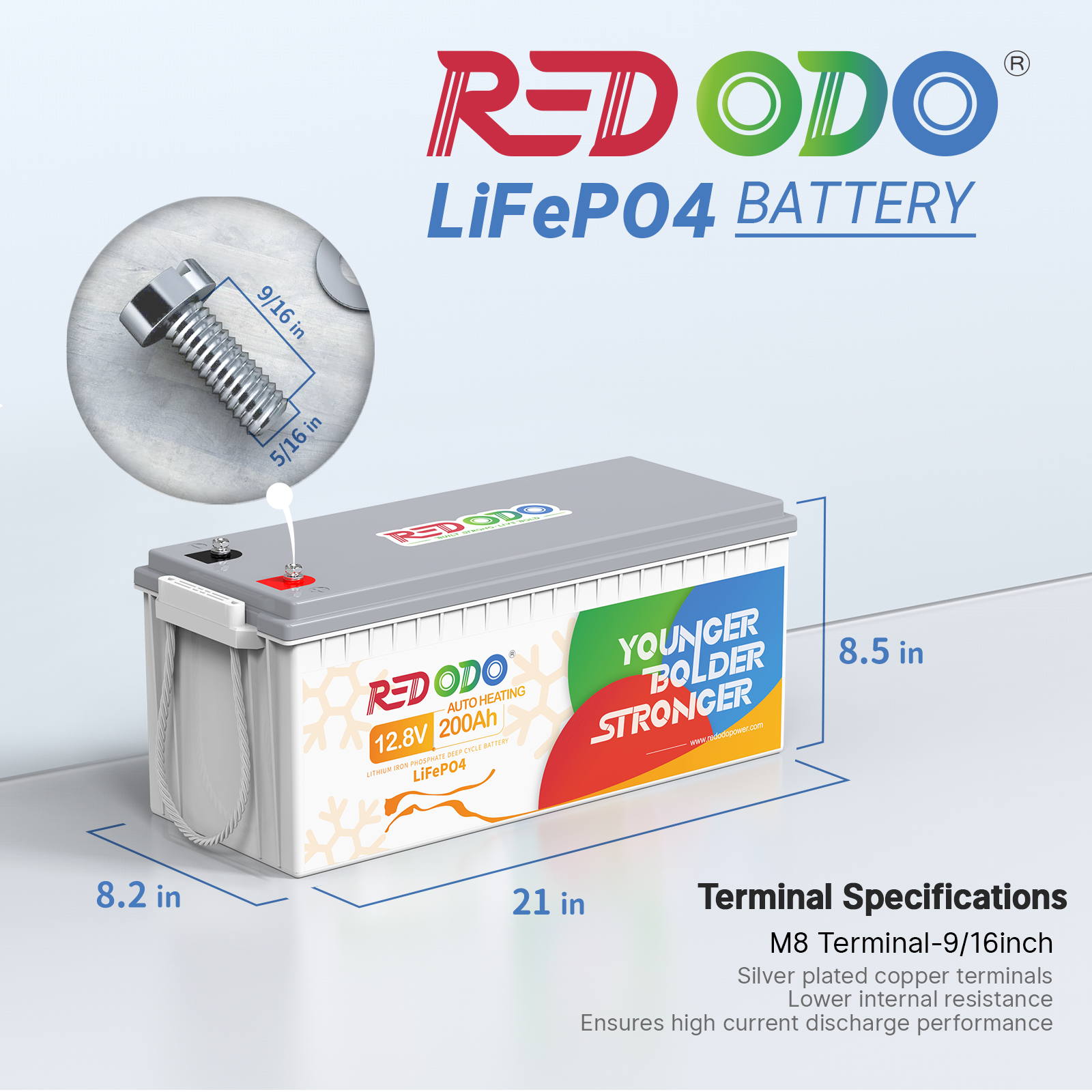 【Self-Heating】Redodo 12V 200Ah LiFePO4 Battery