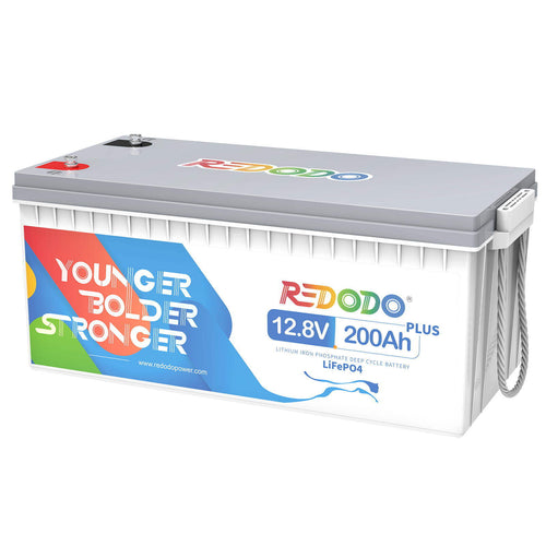 Redodo 12V 200Ah Plus Deep Cycle Lithium Battery with 2560W Max. Load Power